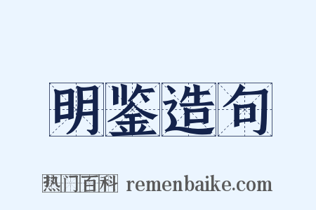 明鉴造句是什么意思的图片
